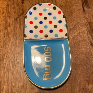 Jonathan Adler - SPLIT PILL DISH - polka dots + 500MG